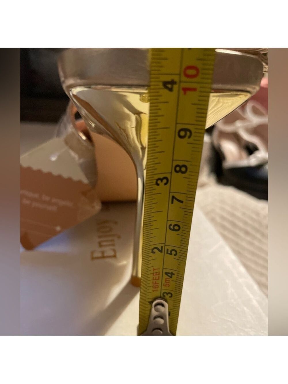 Gold Slingback High Heels - Picture 15 of 17